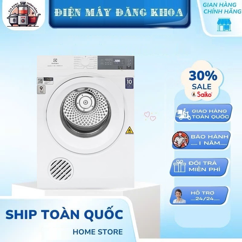 Máy sấy thông hơi Electrolux 8kg EDV804H3WC