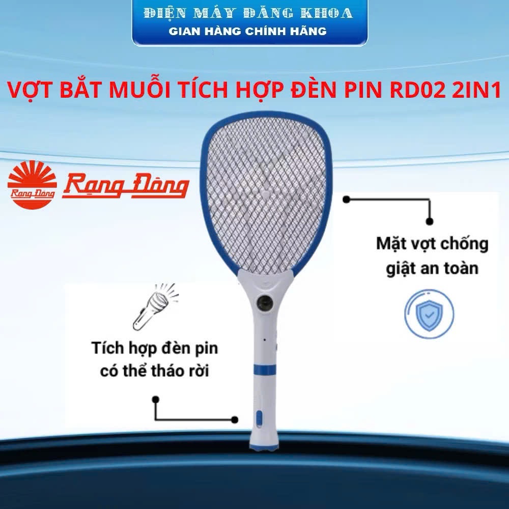 Vợt bắt muỗi Rạng Đông VBM RD.02