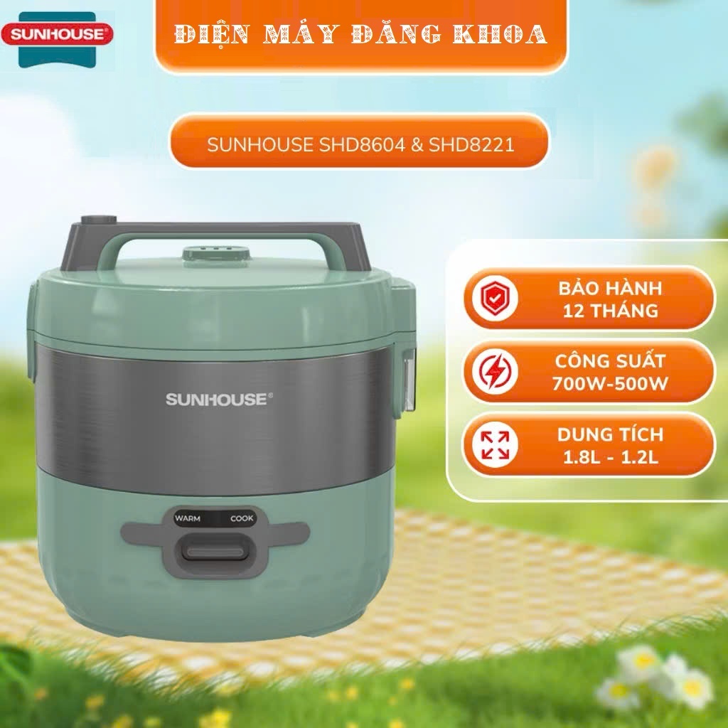 NỒI CƠM ĐIỆN 1.2L SUNHOUSE SHD8221