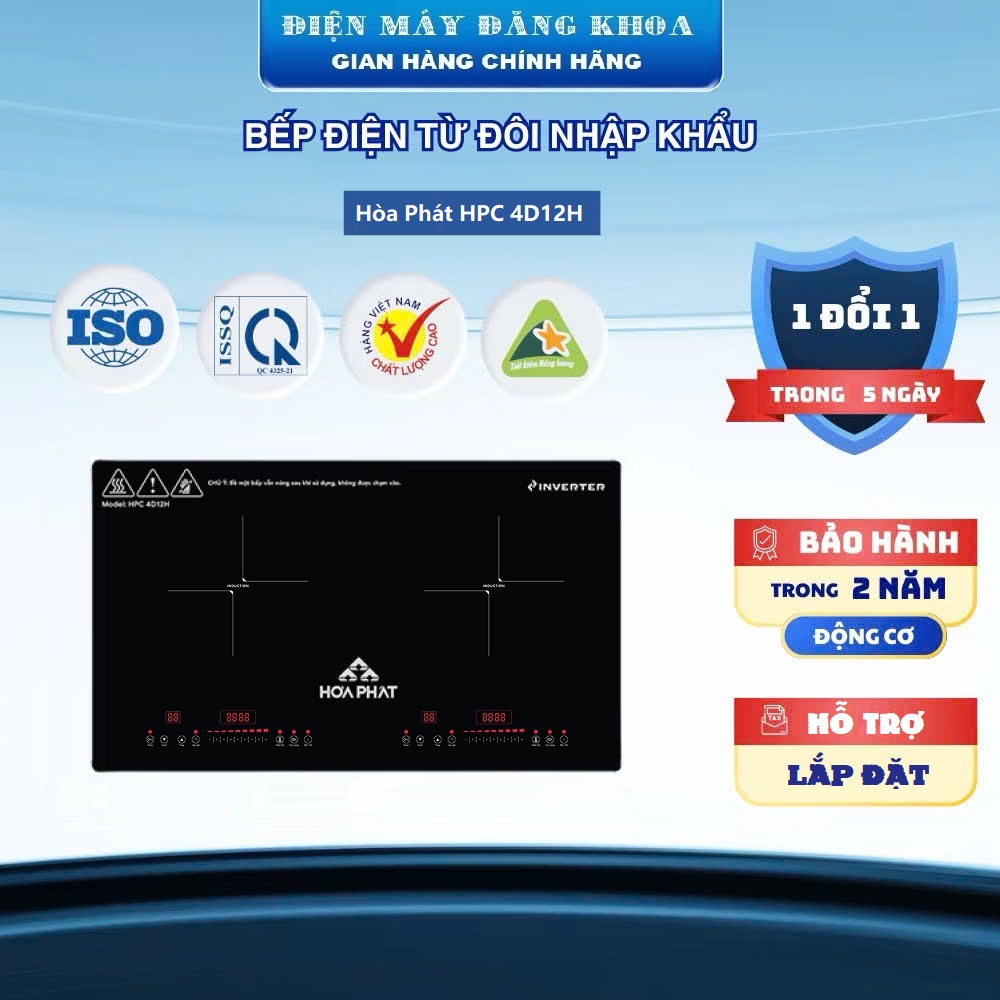 Bếp Điện Từ Đôi Hòa Phát HPC 4D12H