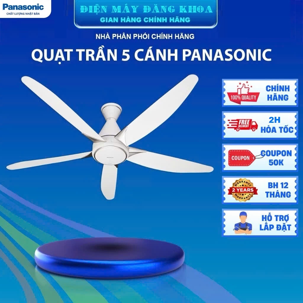Quạt trần Panasonic 5 cánh F-60GDS-ti ngắn 21cm