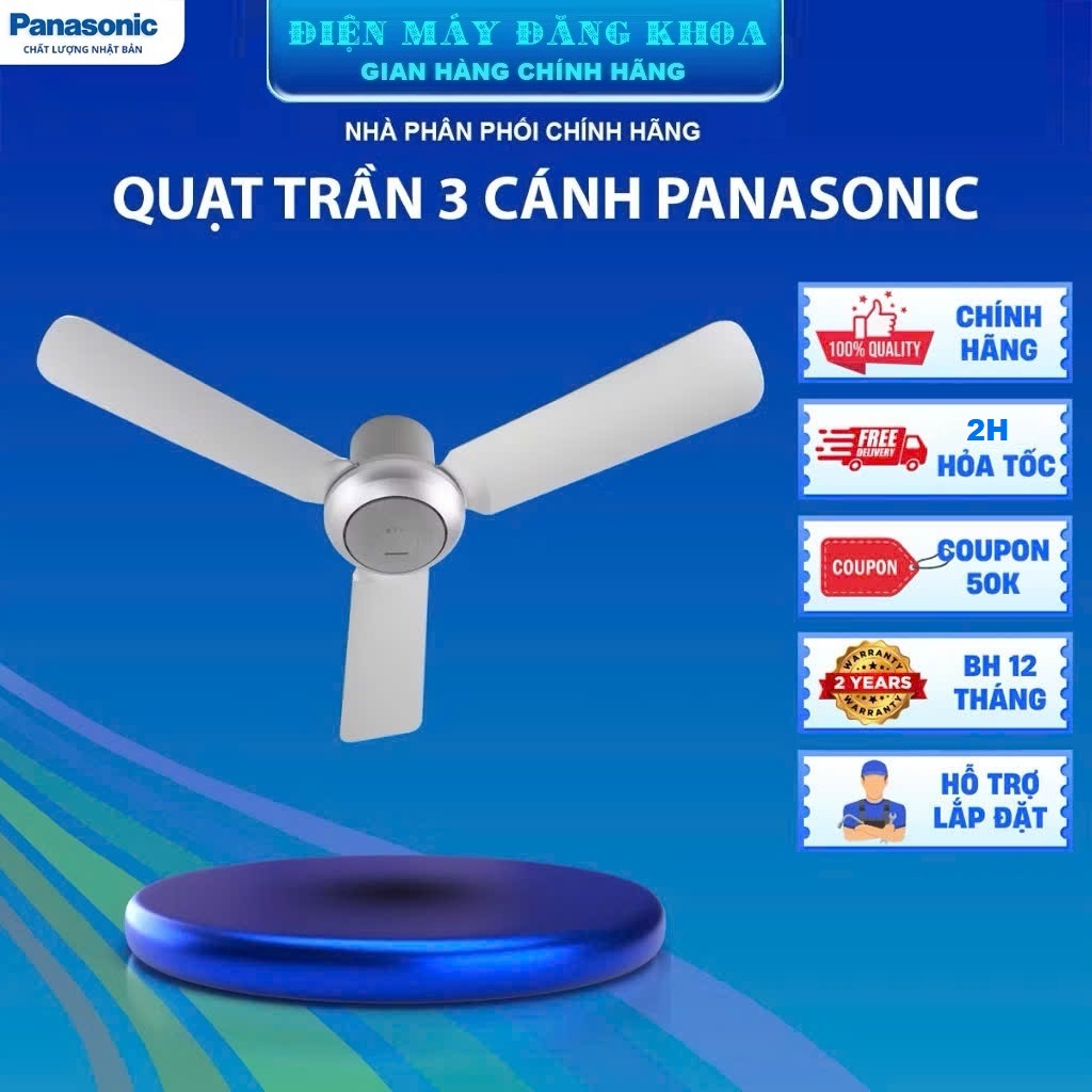 Quạt trần 3 cánh điều khiển Panasonic F-48CZL TY 14cm