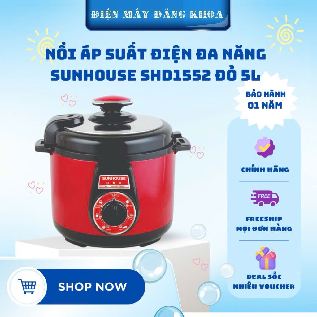 Nồi áp suất điện Sunhouse SHD-1552
