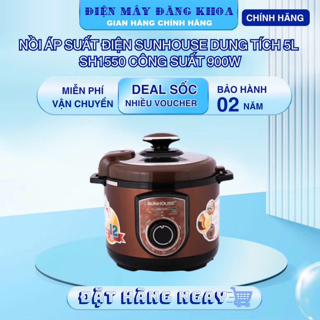 Nồi áp suất điện đa năng SUNHOUSE SHD1550