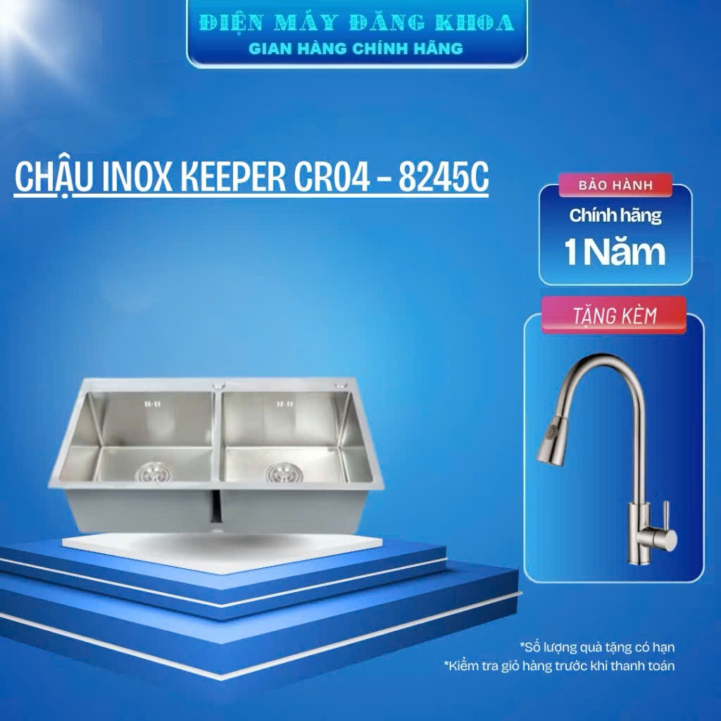 Combo Chậu Vòi rửa bát Sus304 8245 và vòi rút