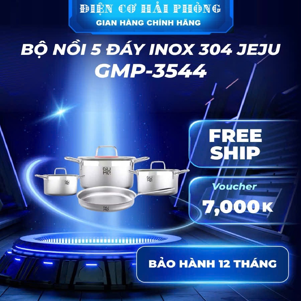 BỘ NỒI 5 ĐÁY INOX 304 JEJU (4PC) GMP-3544 GUME KOREA