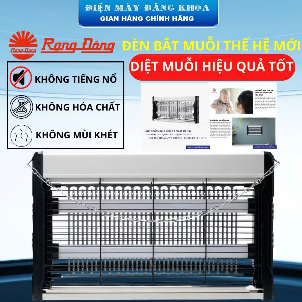 Đèn bắt muỗi Rạng đông DBM02 500x250 4W