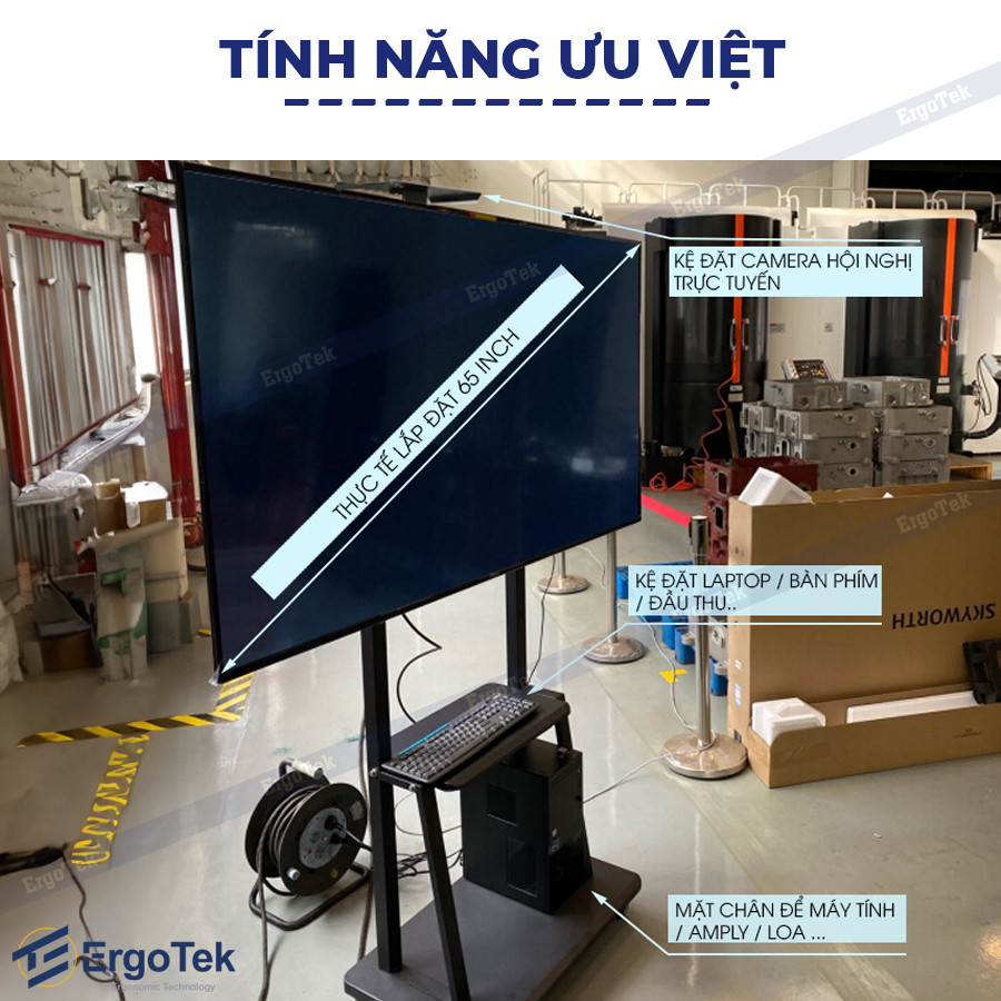 GIÁ TREO TIVI DI ĐỘNG ERGOTEK E1900 32 - 70 INCH