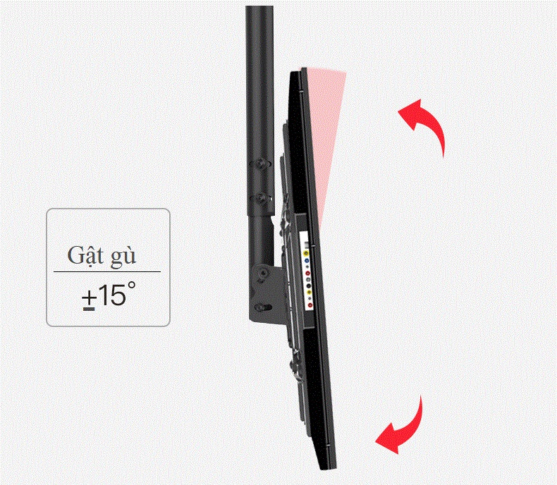 Giá treo tivi thả trần ErgoTek E555 32 - 75 inch cao cấp Tay treo tivi ngược trần ErgoTek E555