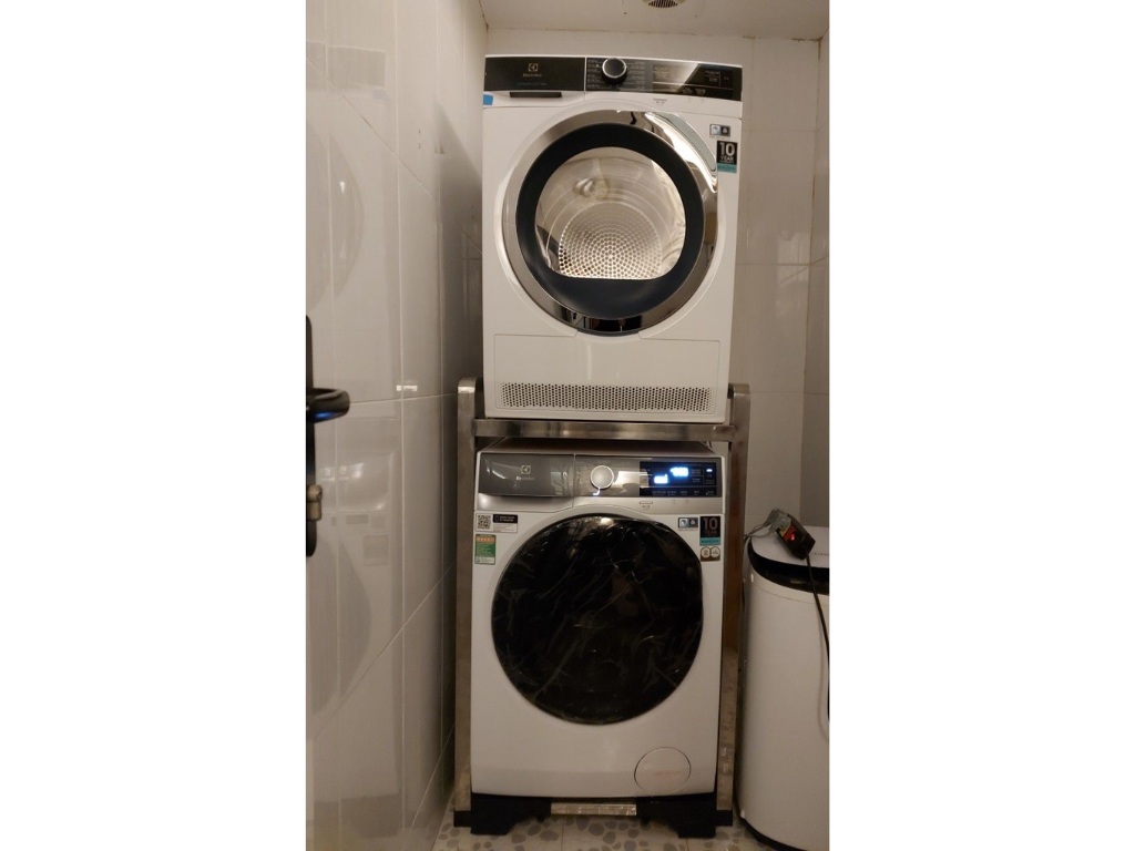Kệ để máy giặt và máy sấy 2 tầng inox