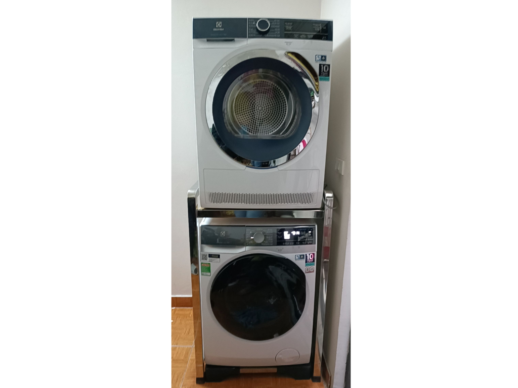 Kệ để máy giặt và máy sấy 2 tầng inox