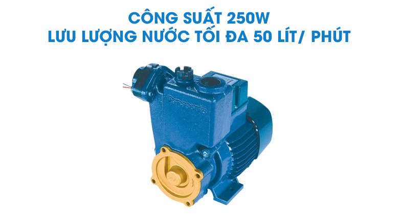 Máy bơm nước đẩy cao Panasonic GP-250JXK-SV5 250W - Công suất 250W, cho khả năng bơm nước với lưu lượng tối đa 50 lít/ phút