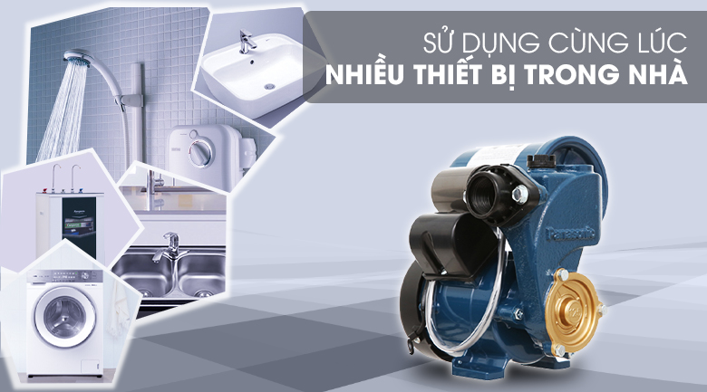 Máy bơm nước tăng áp Panasonic A-130JAK 125W - Sử dụng cùng lúc nhiều thiết bị trong nhà