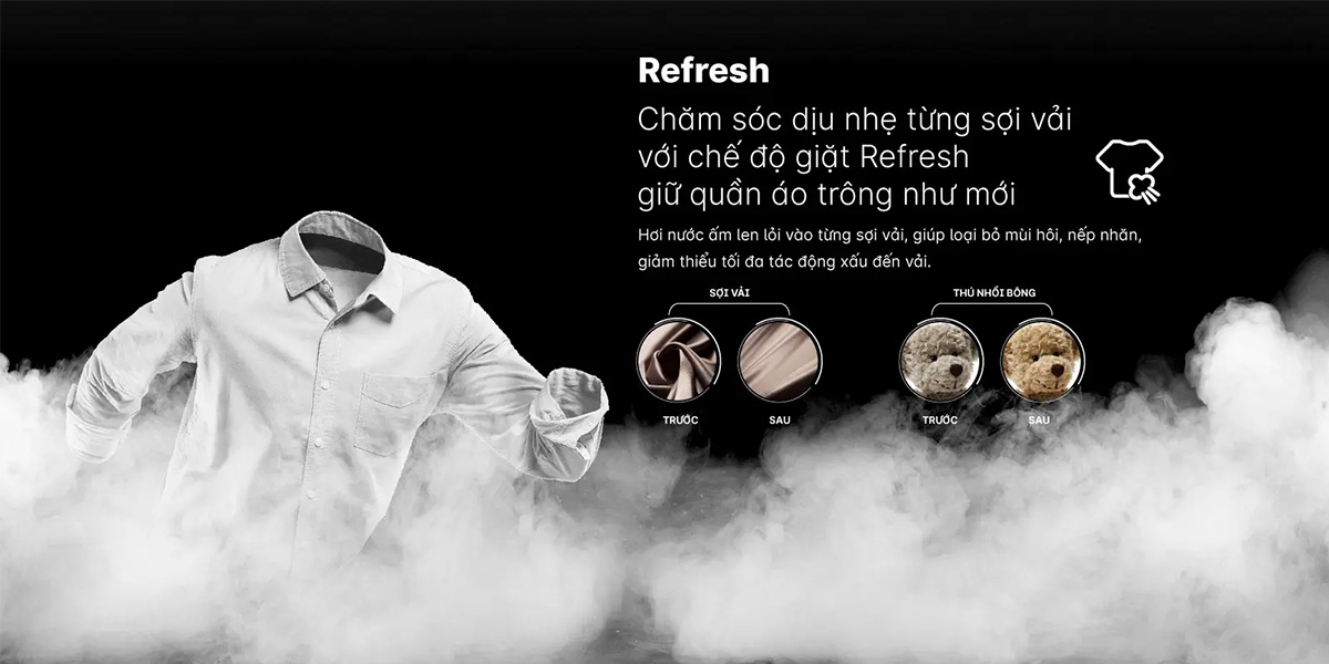 Chế độ giặt Refresh làm mới quần áo