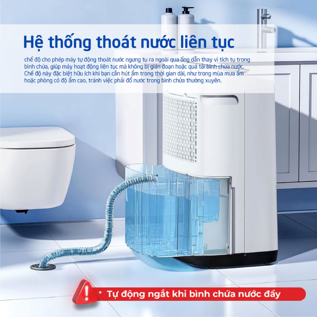 Tự động ngắt khi bình nước đầy – An toàn & thông minh