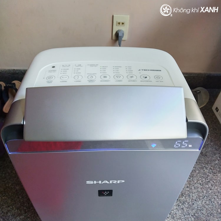 máy lọc không khí hút ẩm sharp dw-j27fv-s không khí xanh ảnh 13