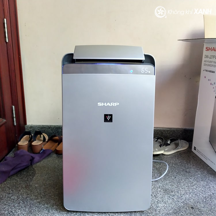 máy lọc không khí hút ẩm sharp dw-j27fv-s không khí xanh ảnh 6