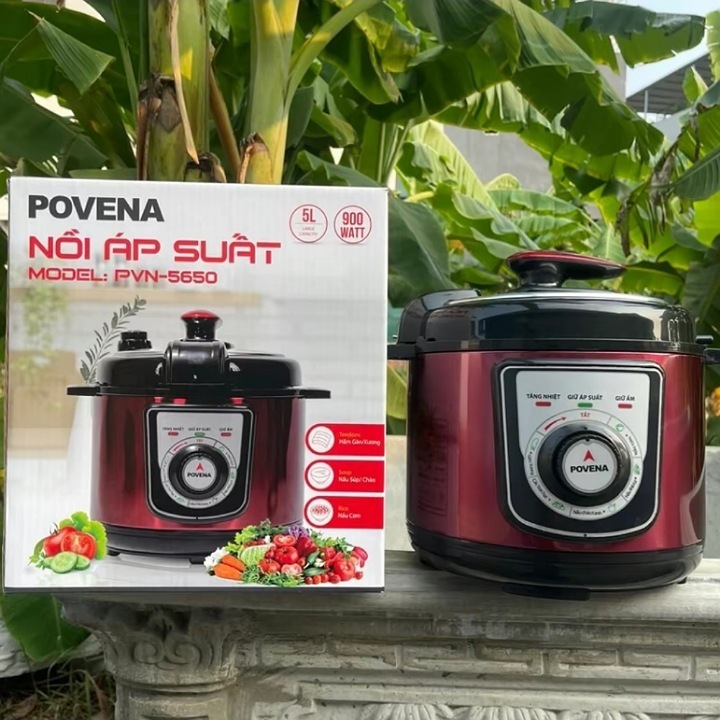 NỒI ÁP SUẤT ĐIỆN POVENA PVN-5650 CÔNG SUẤT 900W | Shopee Việt Nam
