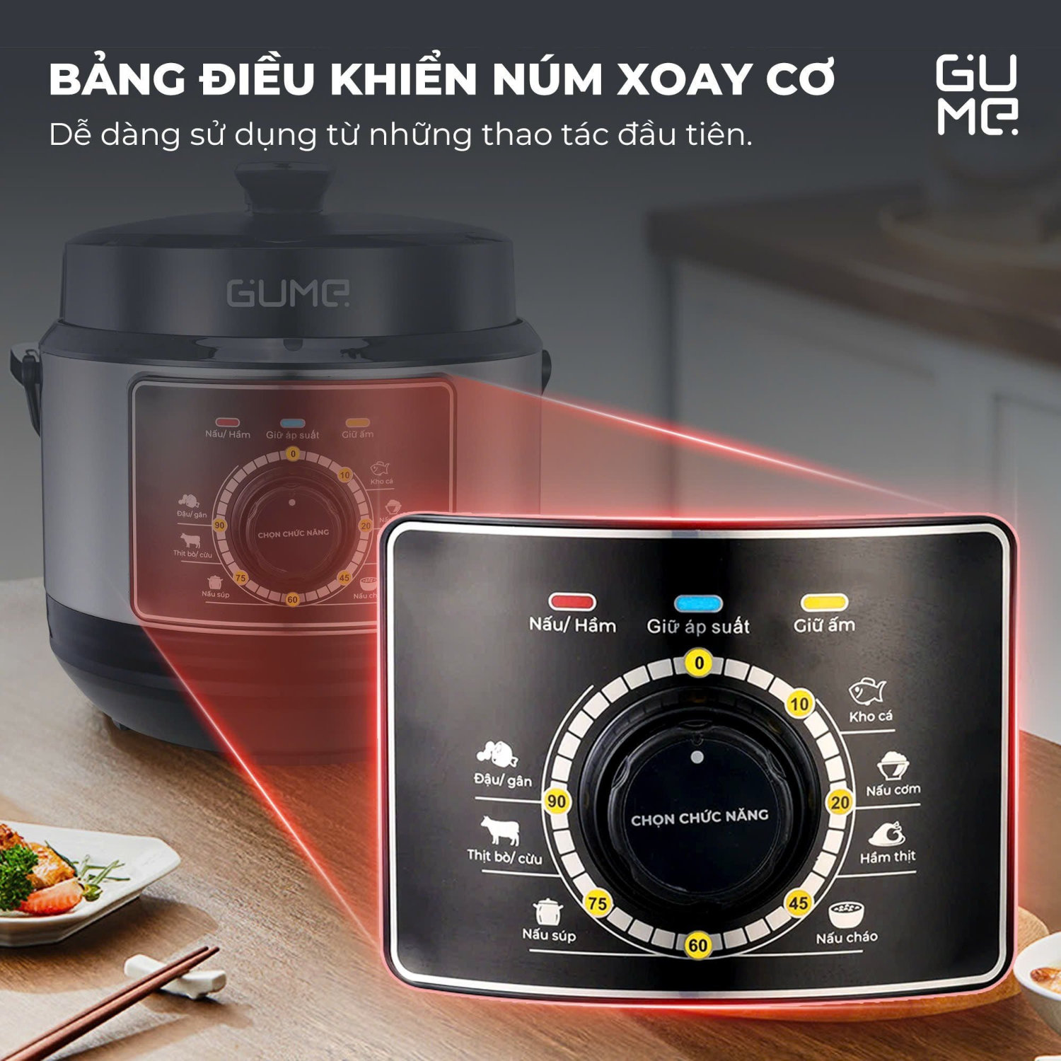 Nồi áp suất điện đa năng Gume Hàn Quốc GM-PC2838