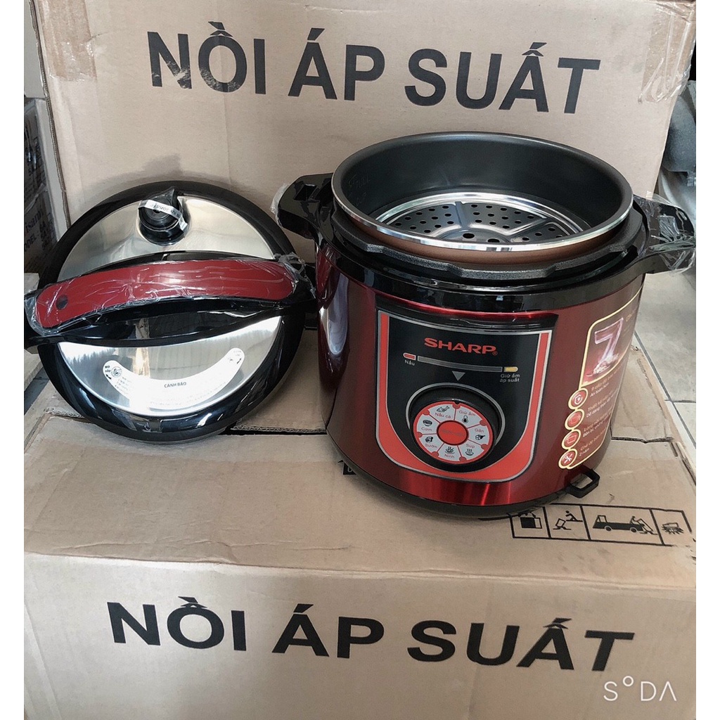 Nồi Áp Suất Đa Năng Sharp 6L KS-226,Chính hãng Thái Lan,nồi áp xuất đa năng ,nồi áp xuất ,nồi áp xuất cắm điện đa năng sharp hàng cao cấp với thiết kế rế sử dụng có hẹn giờ đa chức năng nấu như ,hầm ,ninh,nấu BH 12 THÁNG