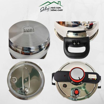 Đáy nồi áp suất đa lớp, tương thích bếp từ và bếp hồng ngoại