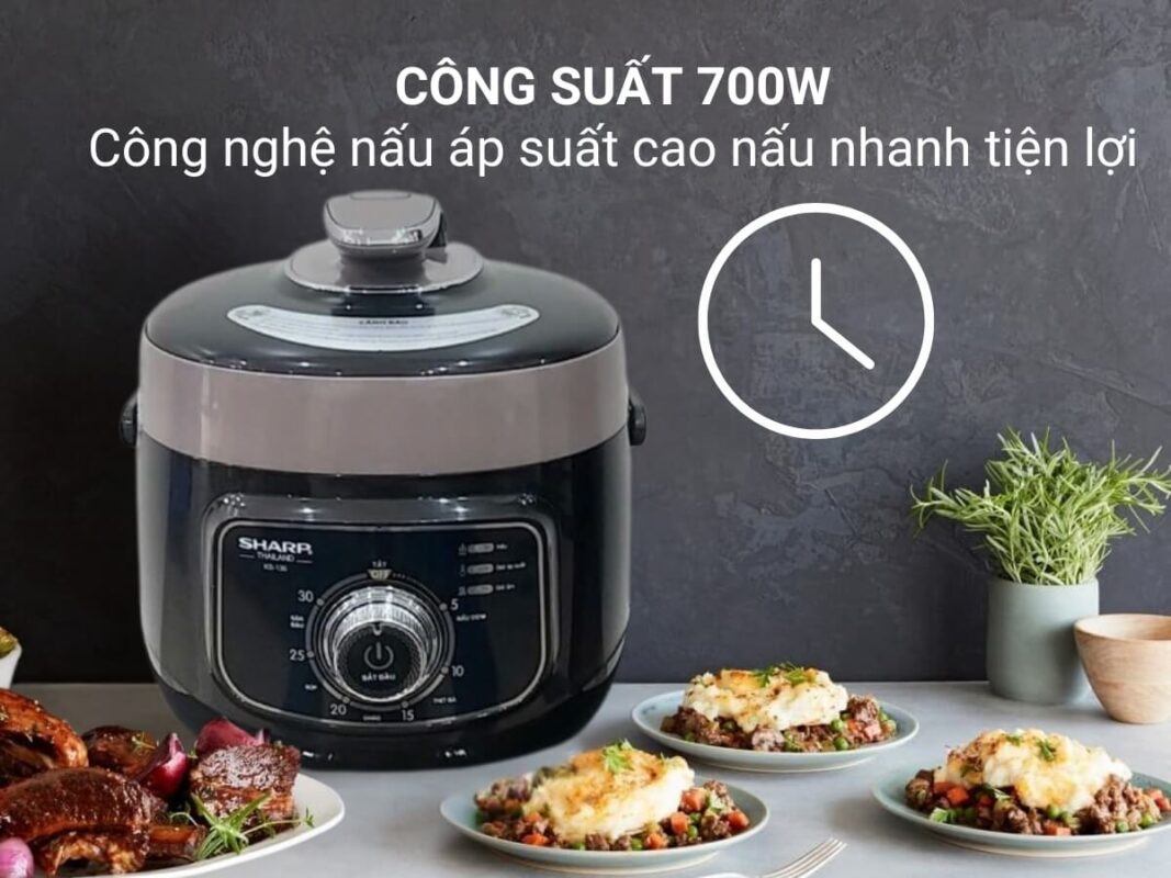 Nồi Áp Suất Điện Đa Năng Sharp ks-130 Nhật Bản