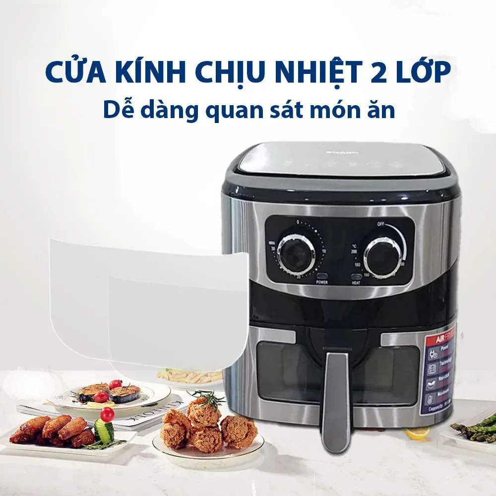 Cửa kính chịu nhiệt dễ dàng quan sát thức ăn