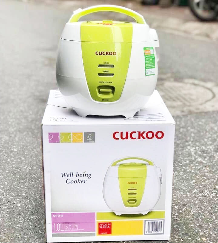 Nồi cơm điện nắp gài Cuckoo CR-0661-G dung tích 1 lít sản xuất Hàn Quốc - 1,599,000 | Sanhangre