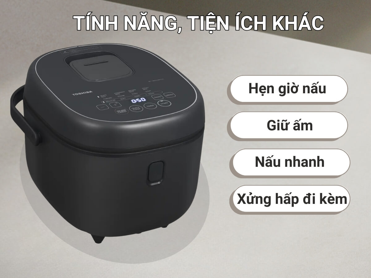 Nồi cơm điện tử Toshiba RC-18DR4TVN(H) 9 nồi cơm điện tử toshiba rc-18dr4tvn(h)