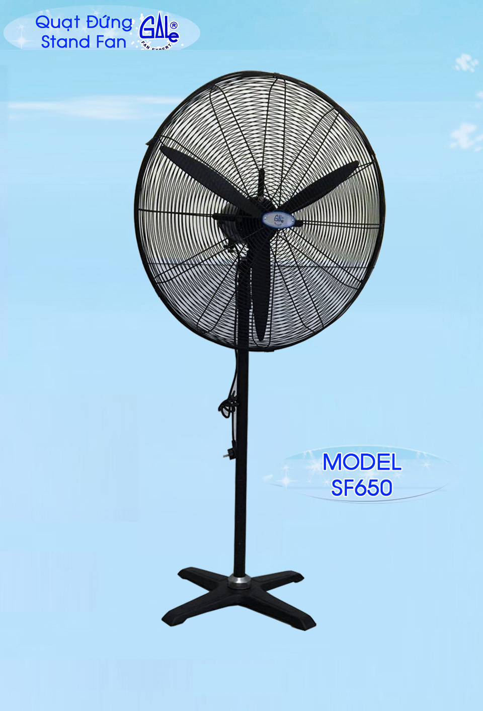 Quạt cây công nghiệp Gale SF650-P, sải cánh 65cm, 225W