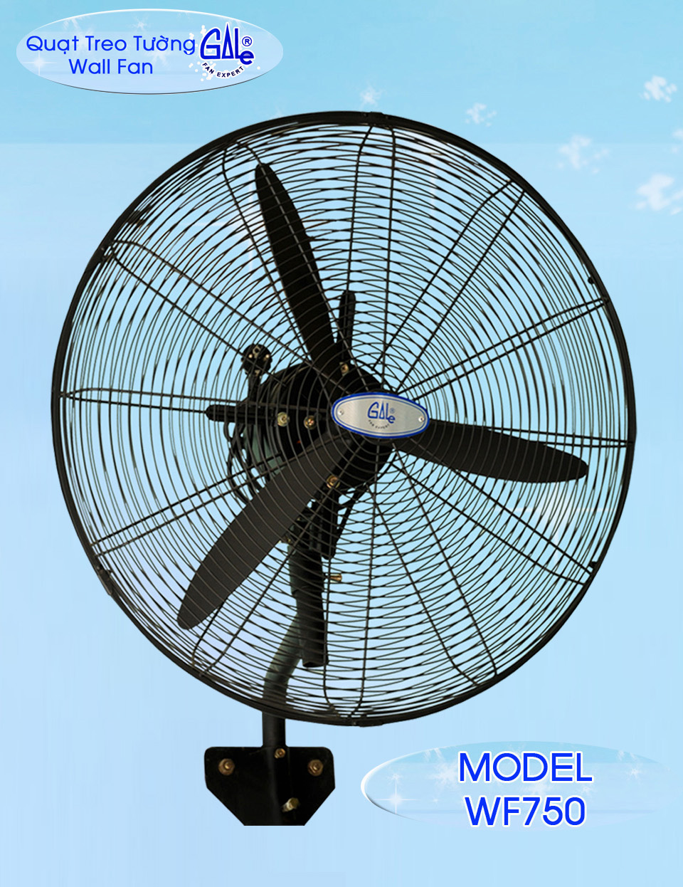 Quạt treo tường công nghiệp Gale WF750-P sải cánh 75cm, 290W | Winline.vn