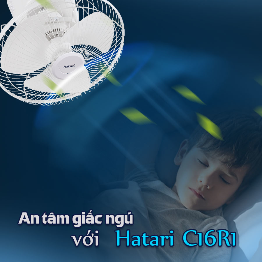 Quạt đảo trần Thái Lan Hatari HT-C16R1 có Remote