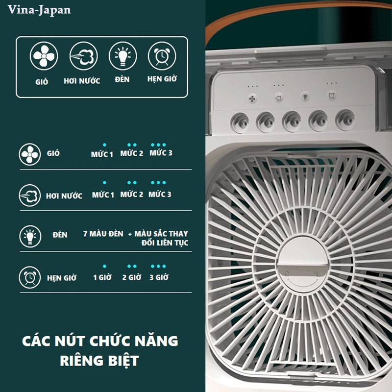 Quạt Điều Hòa Phun Sương Mini Để Bàn Siêu Lạnh