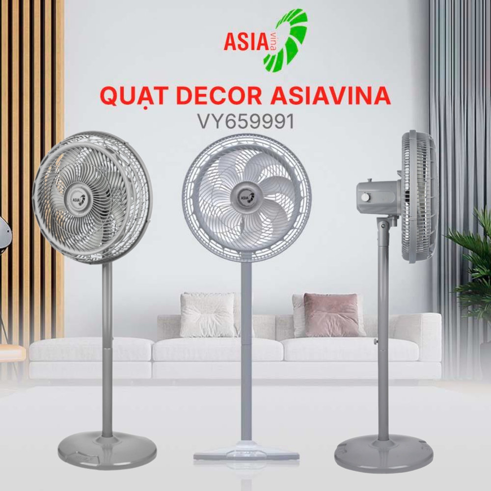 Quạt đứng Asiavina Turbo Decor VY659991 công suất 110W