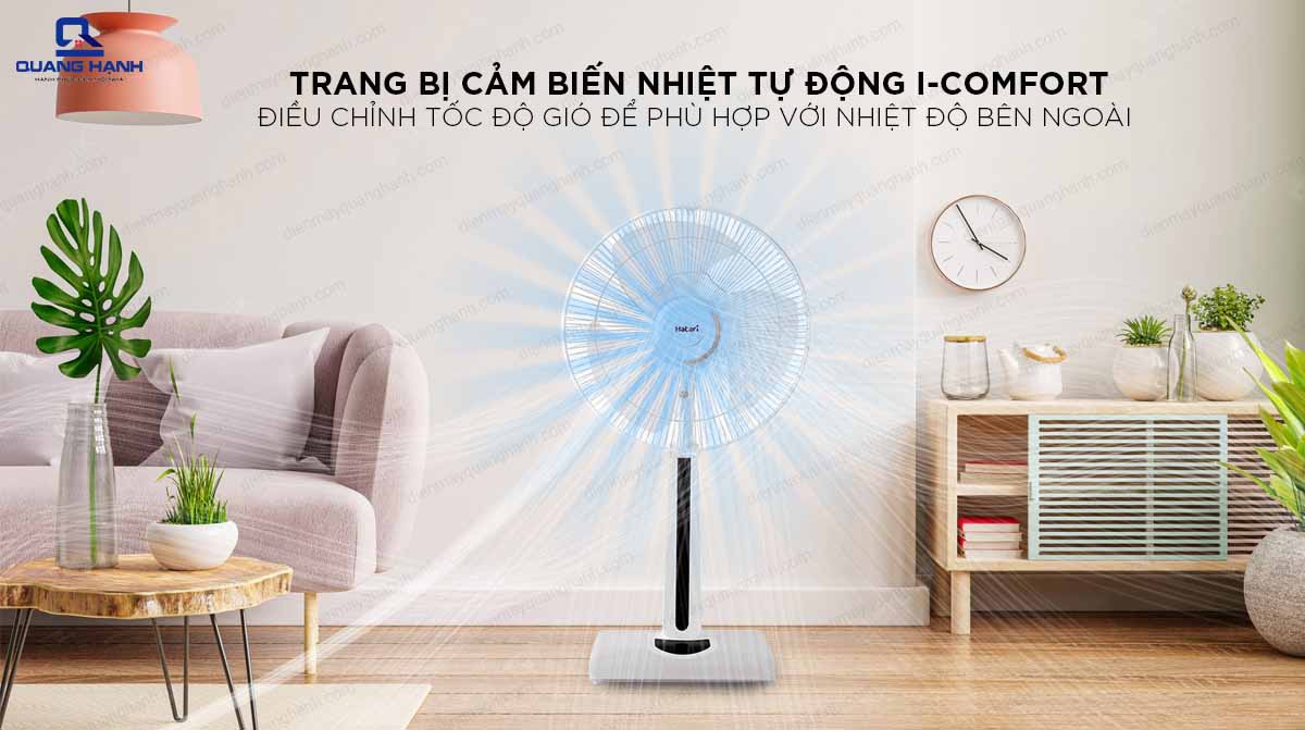 Quạt rút lửng Hatari Thái Lan HT-S16R2 có điều khiển từ xa 2048 3
