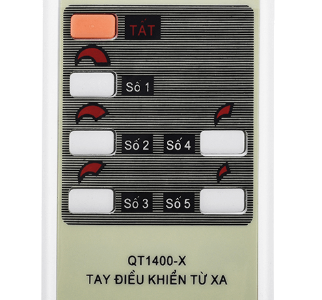 Quạt trần QT1400X được trang bị 5 cấp độ gió Quạt trần QT1400X được trang bị 5 cấp độ gió