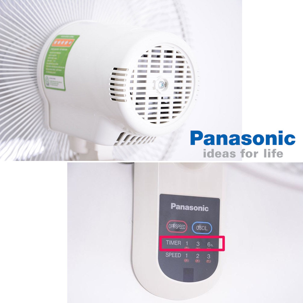 Quạt treo tường Panasonic F‑409M có khiển, xuất xứ Malaysia, bảo hành 12 tháng