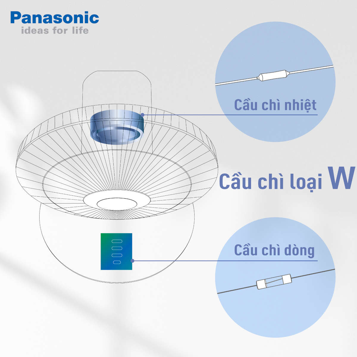 Quạt treo tường Panasonic F‑409M có khiển, xuất xứ Malaysia, bảo hành 12 tháng