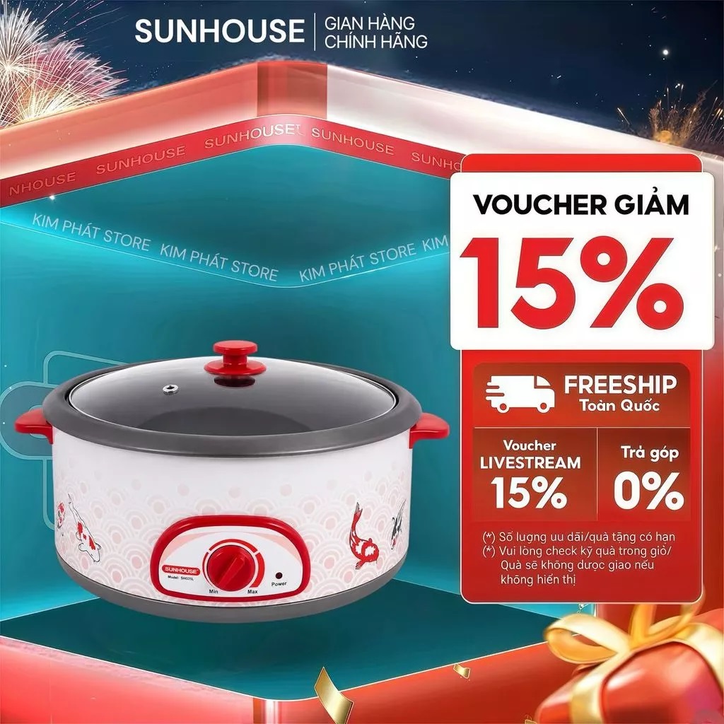 Lẩu điện Sunhouse SH 525L 1600W