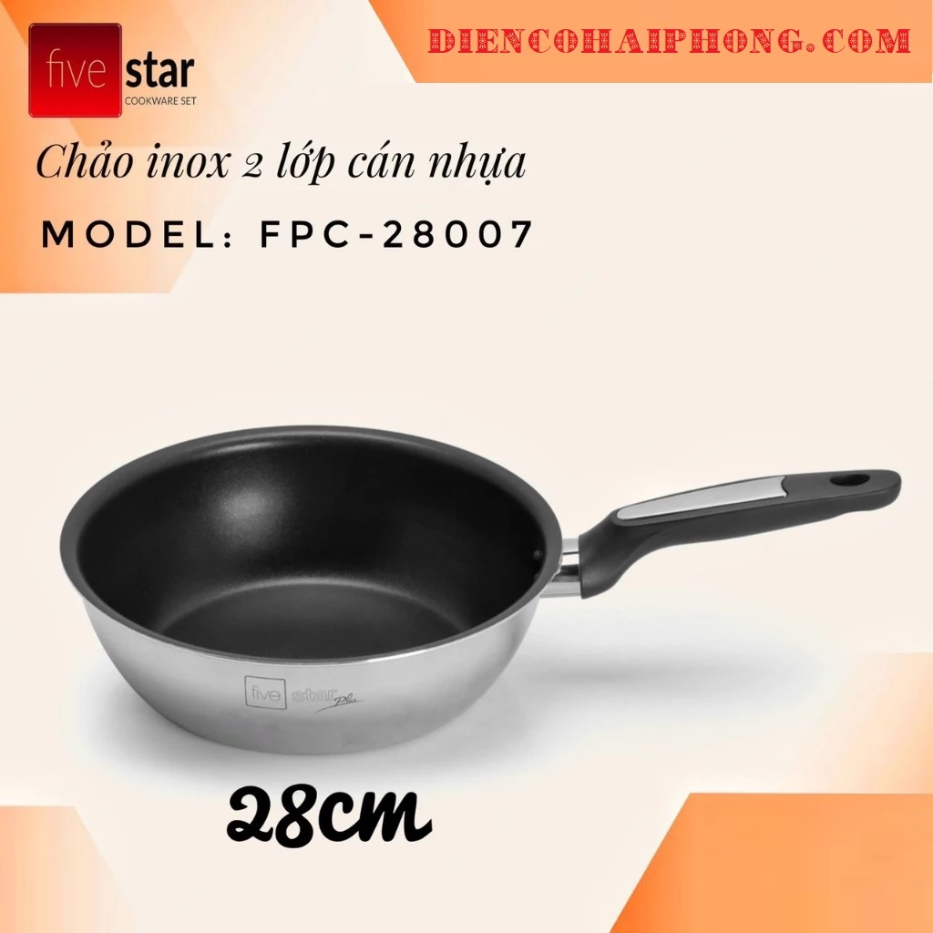 Chảo Inox chống dính Fivestar FPC28007 đáy liền 28cm