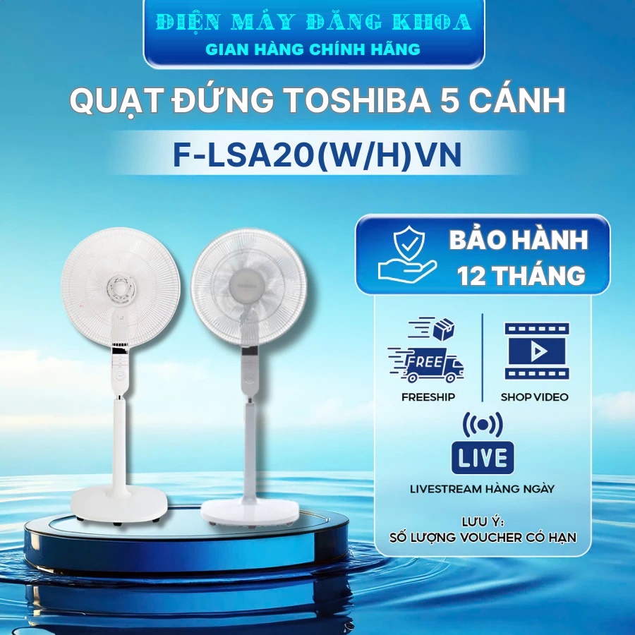 Quạt cây Toshiba F-LSA20(W)VN Màu trắng - Có điều khiển