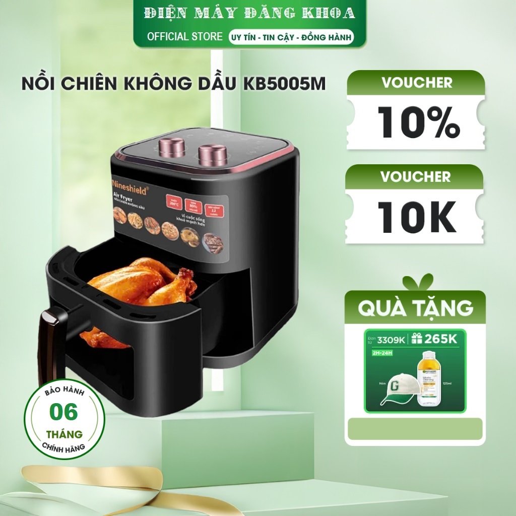 Nồi Chiên Không Dầu Nineshield KB5005M 8L