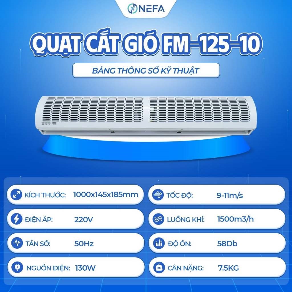 Quạt cắt gió NEFA Cooling FM-125-10 1M