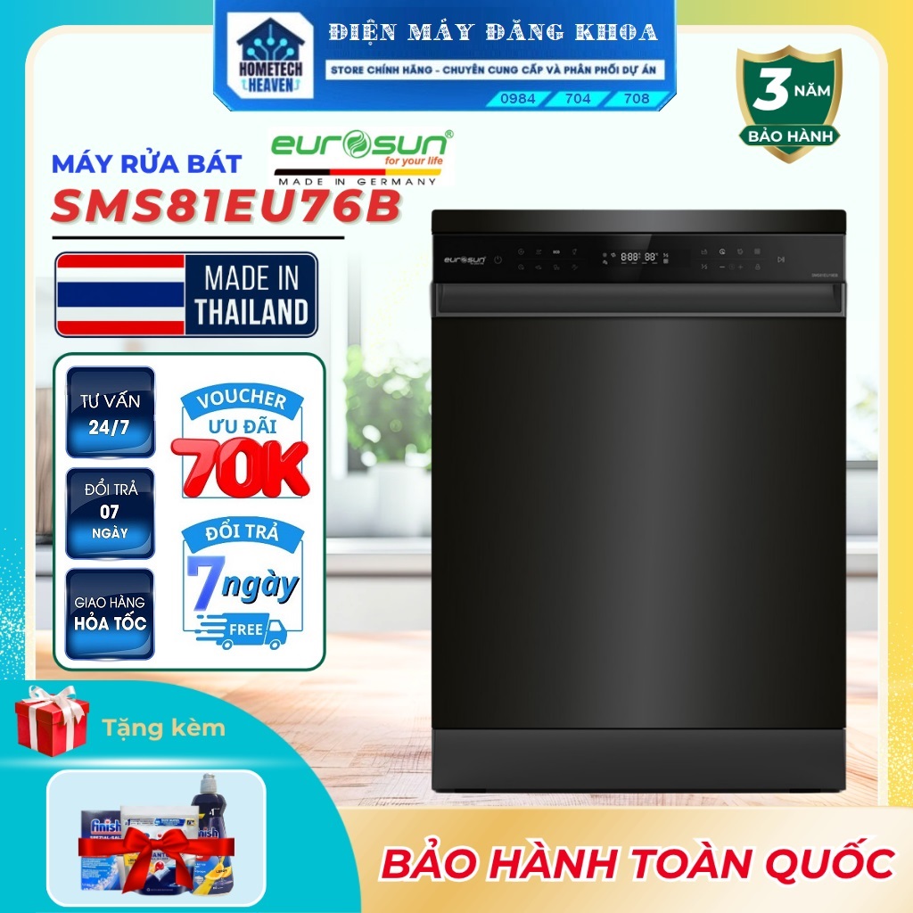 Máy Rửa Bát Eurosun SMS81EU76B