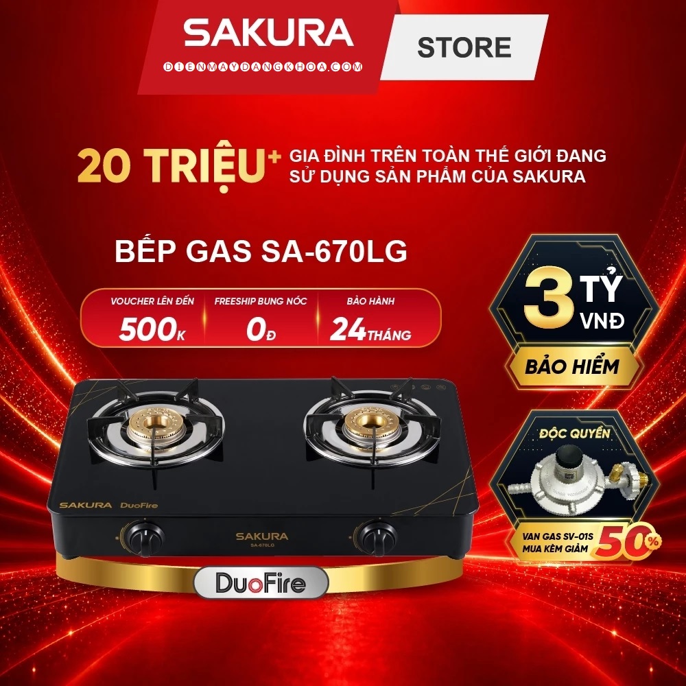 Bếp gas Sakura SA-670LG