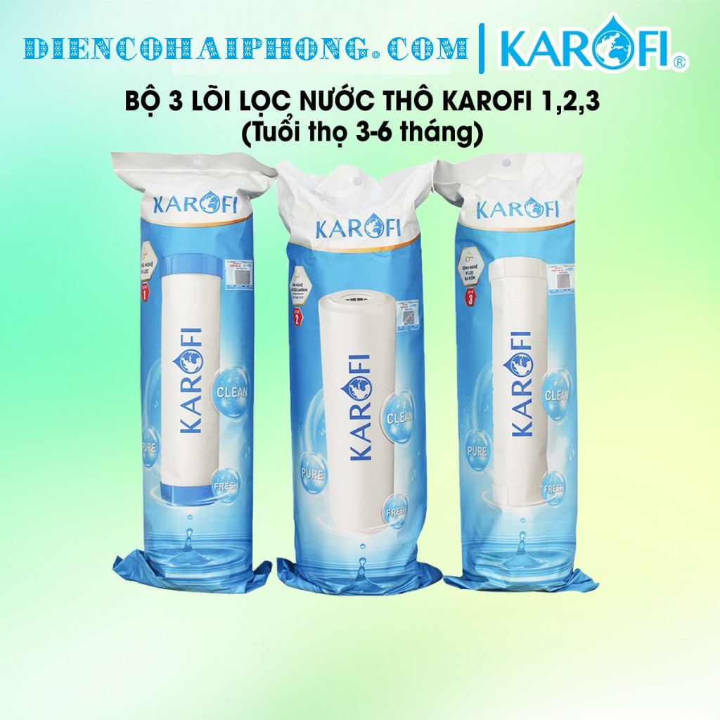 Bộ lõi lọc thô Karofi 1,2,3