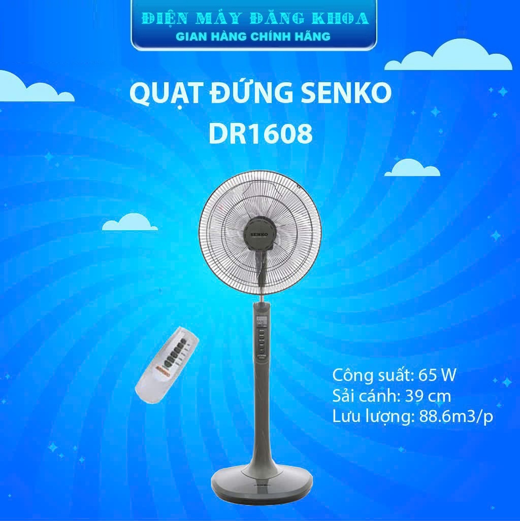 Quạt đứng có điều khiển Senko DR1608