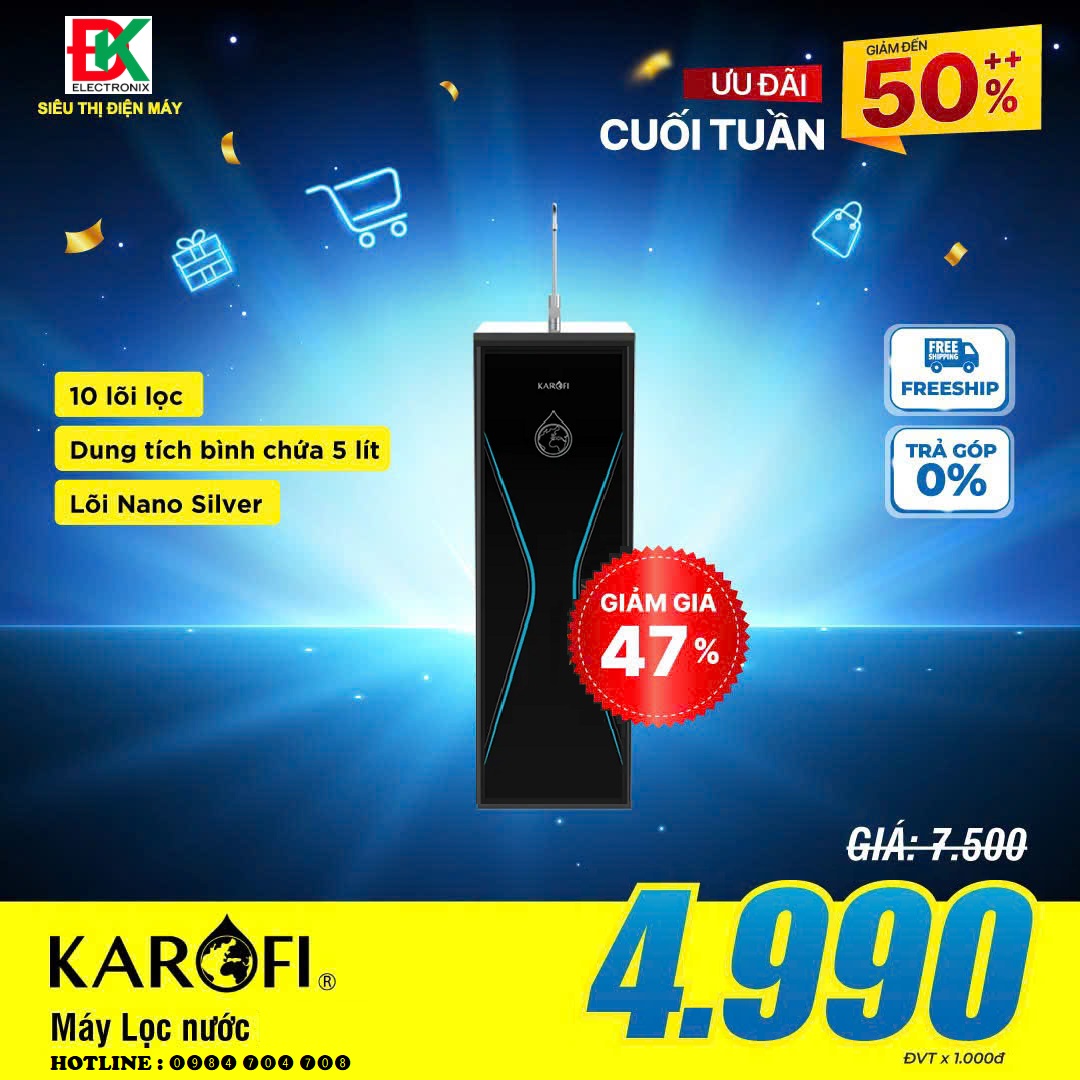 Máy lọc nước Karofi KAQ-D36S 11 CẤP LỌC