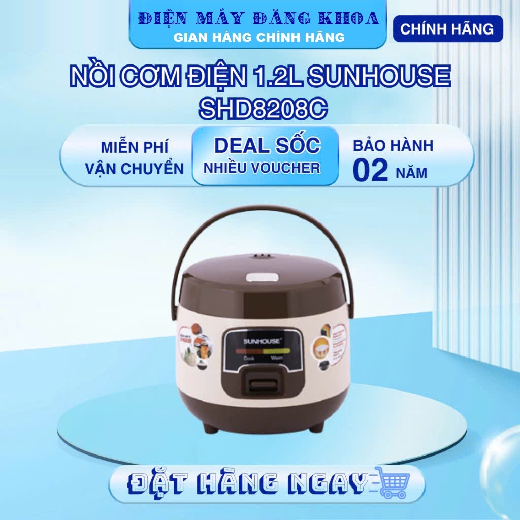 Nồi cơm điện Sunhouse SHD-8208 1l