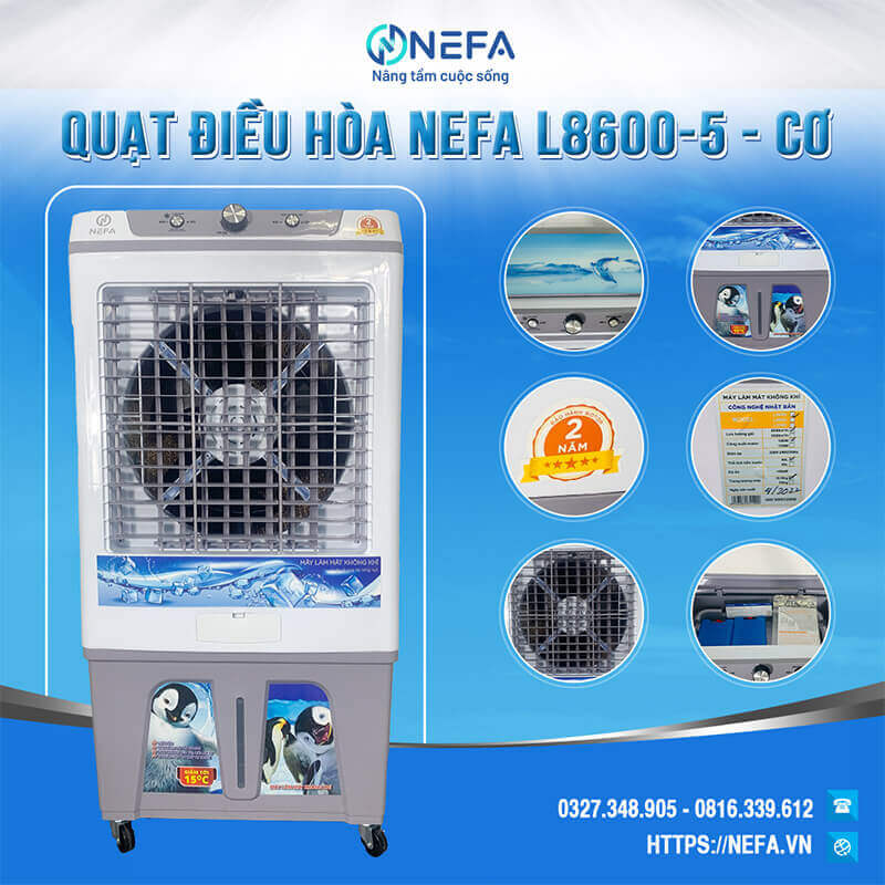 Quạt điều hòa NEFA L8600 180W 80L